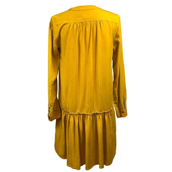 Maeve mustard Gold Rush shirtdress, small, artsy, fall, transitional, utility - Picture 3 of 6